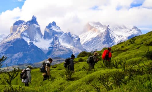 Hiking group treks for Patagonia camp