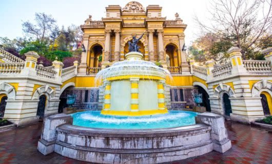 Yellow fountain in South America