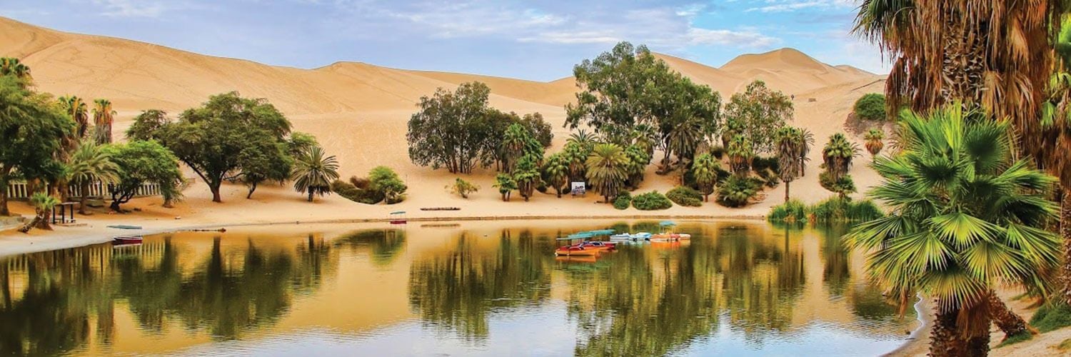 Sand desert in Huacachina Peru in Autumn