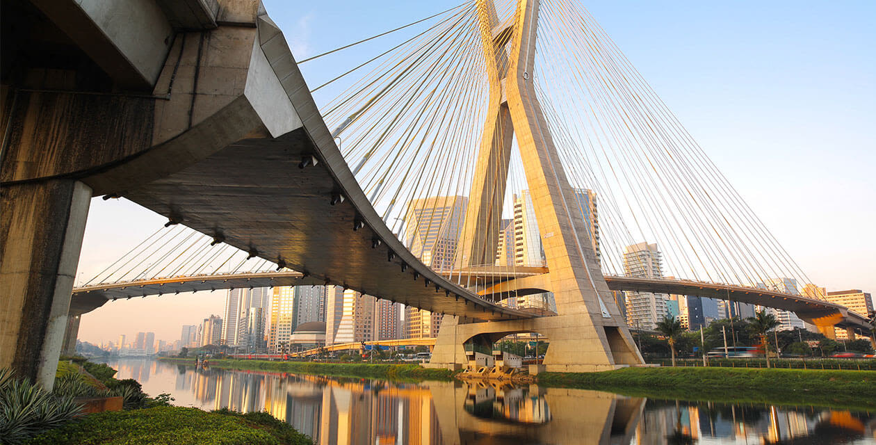 Sao Paulo city center and bridge