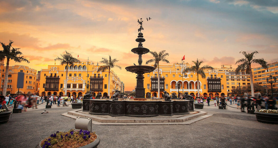 historic square of lima peru