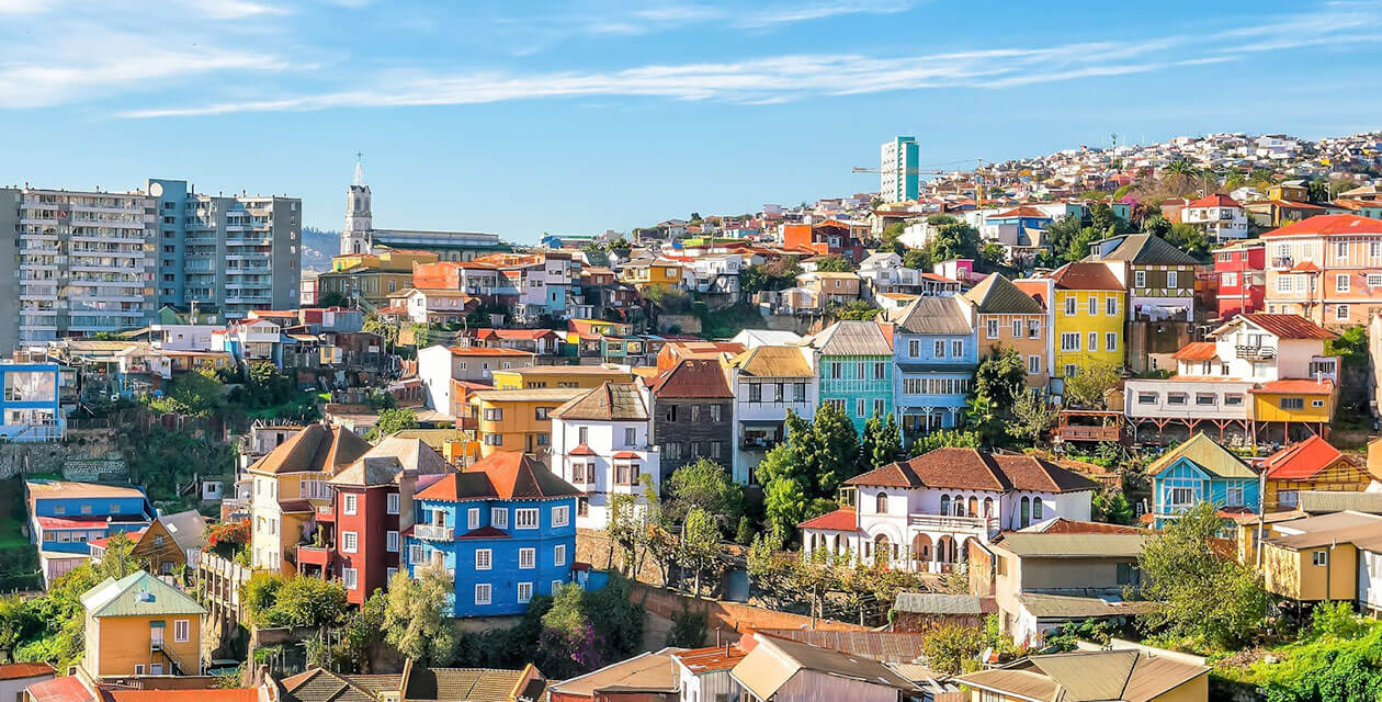 colorful buildings on a hill in valparaiso