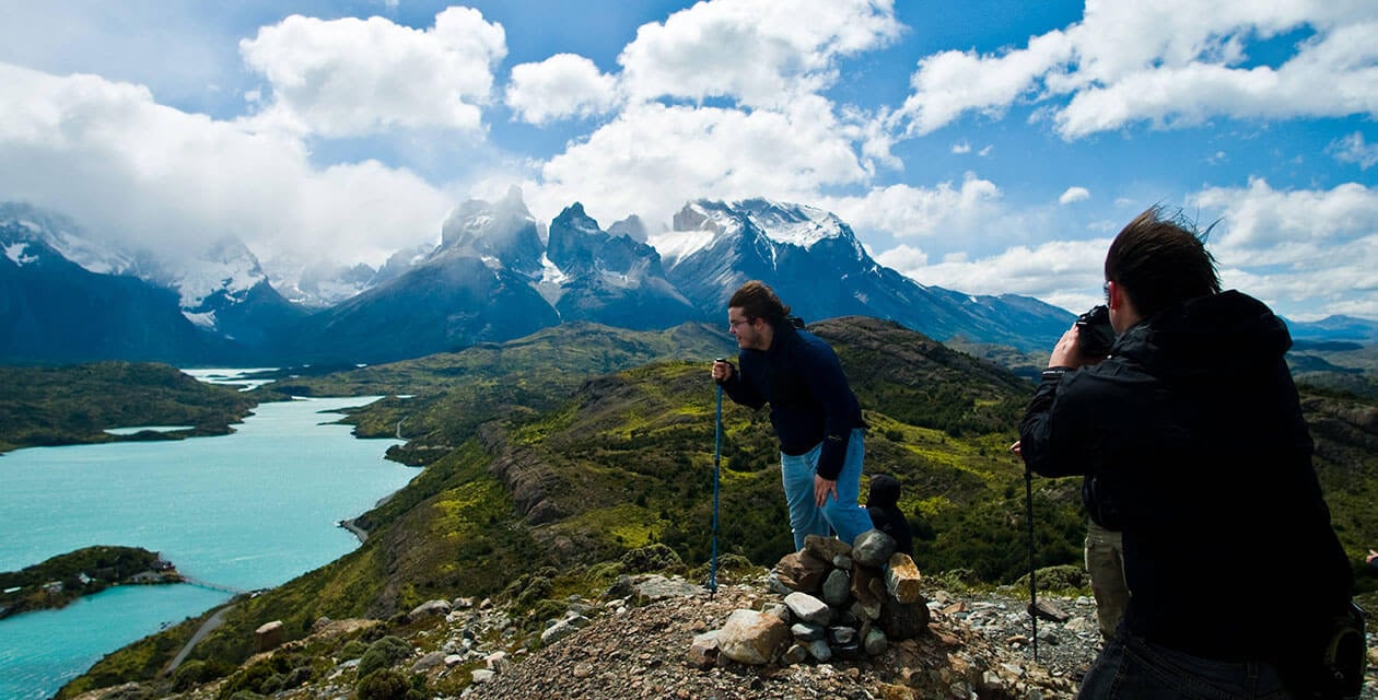 guys taking photos in torres del paine